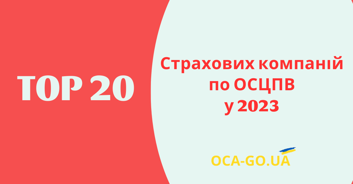 Топ 20 Страховых компаний по ОСАГО за 2023 год